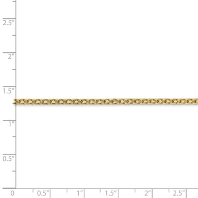 Pre-owned Skyjewelers Real 14k Yellow Gold 1.8mm Lightweight Flat Bismark Chain; 16 Inch; Lobster