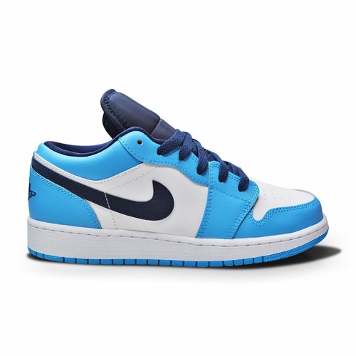 

Кроссовки Nike Air Jordan 1 Low (GS) для юниоров — 553560 144- Белый DK Пудрово-Синий Обсидиан