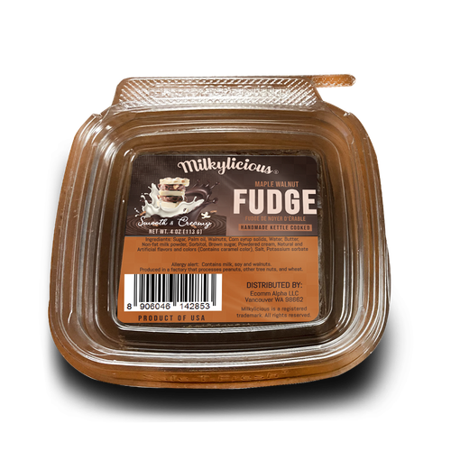 MILKYLICIOUS Walnut Fudge (4 oz)  - Available in 13 Flavors
