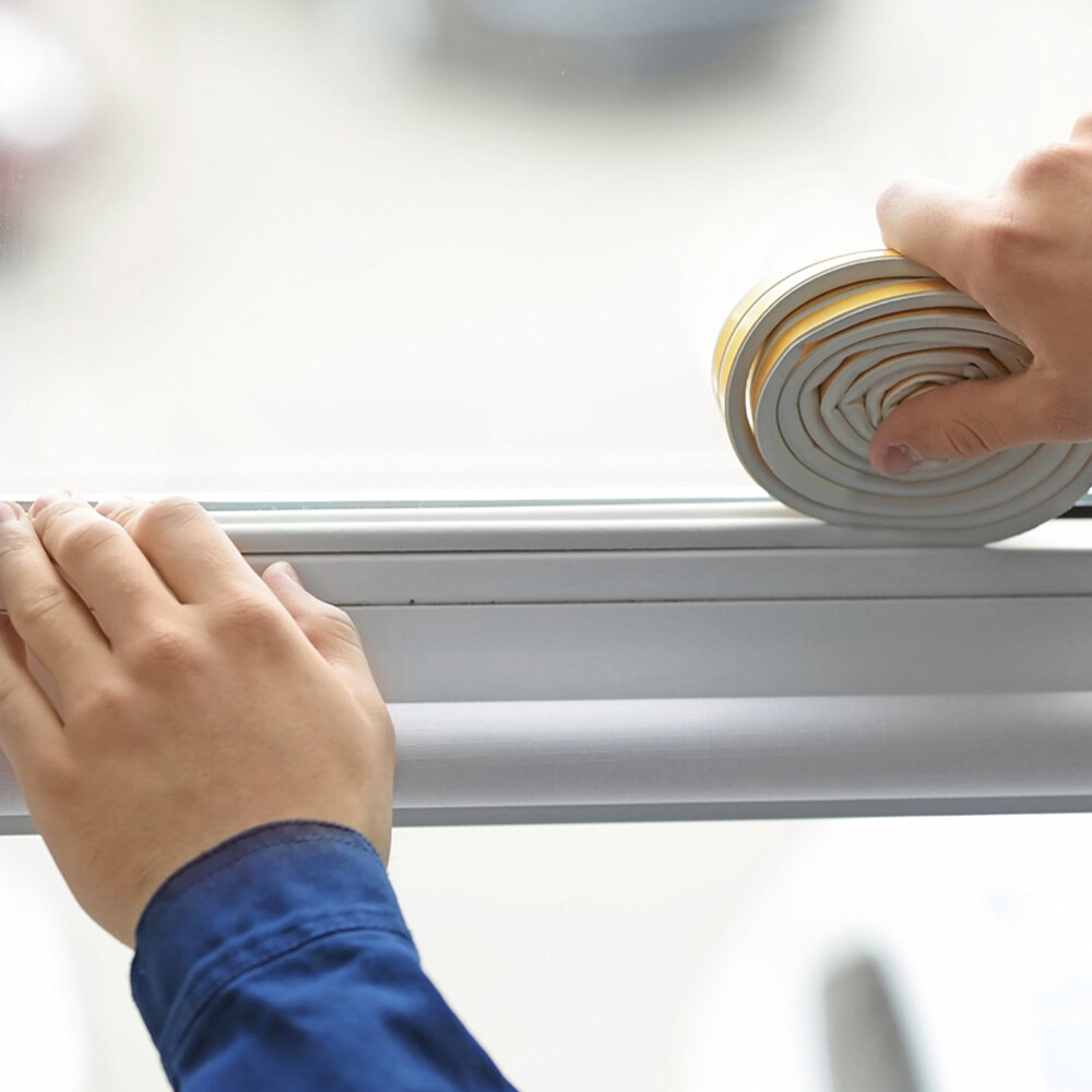 10M Foam Draught Excluder Weather Seal Strip Tape Door Window Draft