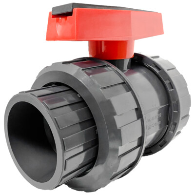Sch 80 PVC 2.5 Inch True Union Ball Valve Socket Connect