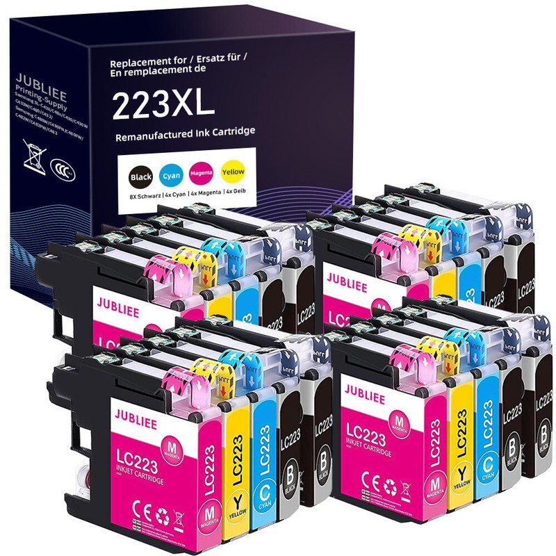 Set Drucker Patronen Kompatibel Brother Lc223 Mfc-J480dw Mfc-J5320dw Dcp-J562dw