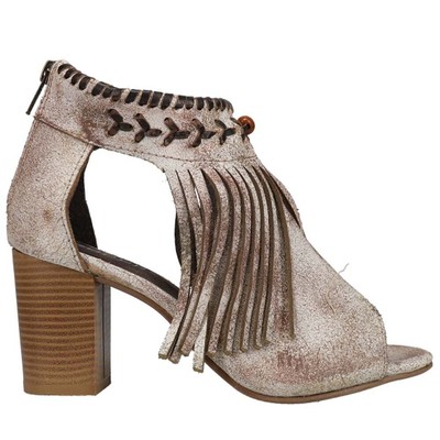 Женские бежевые туфли-лодочки Roper Bettina Fringe Shootie в стиле кэжуал 09-021-0946-1292