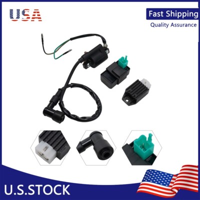 3Pcs Ignition Coil CDI Box Rectifier Regulator/For Motorcycle Bike Scooters,New