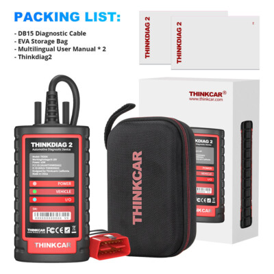 2024 THINKDIAG 2 OBD2 Car Scanner Diagnostic Tool Bidirectional AutoVIN CAN-FD