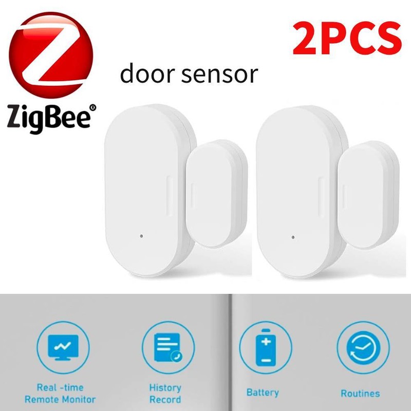 2PCS Zigbee Home Alarm Kit Home Automation Hub Door Sensor+Window