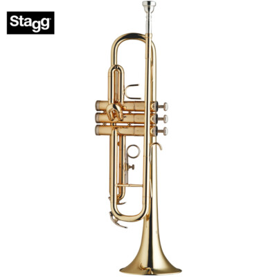 Stagg WS-TR215 Student Bb Trumpet Clear Lacquer with Case and 7C Mouthpiece 
