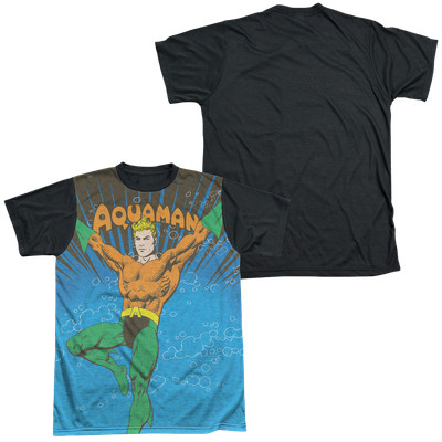 Aquaman Underwater Sub - Men's Black Back T-Shirt