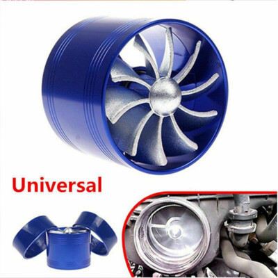 Aluminum Car Air Intake Turbonator Engine Turbine Charger Fan Gas Fuel Saver