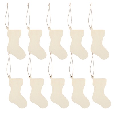  50 Pcs Christmas Stocking Cutouts Decorations Pendant Label Wedding Ceremony