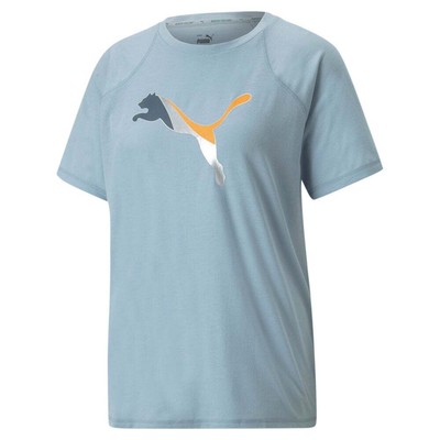 

Puma Evostripe Logo Футболка с круглым вырезом и короткими рукавами Женские повседневные топы размера  84, Синий