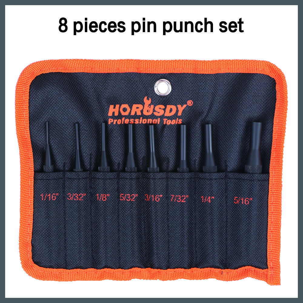 8 PC Long Pin Punch Set 1/16 5/16 Heat Treated Knurled Grip Handle Heavy Duty eBay