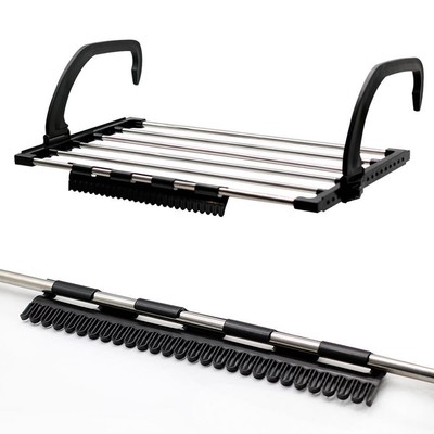 Candumy Folding Laundry Towel Drying Rack Balcony Windowsill Fence Guardrail