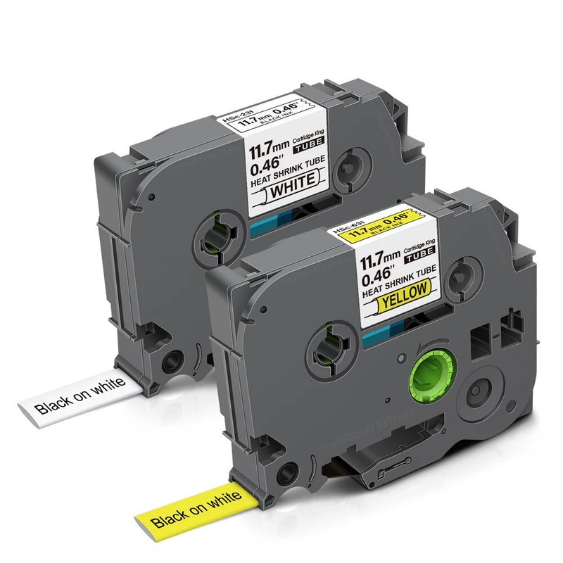 Schrumpf Schriftband Ersatz FÃ¼R Brother (R) Hse-211, 611, 231, 241 Schwarz/Gelb