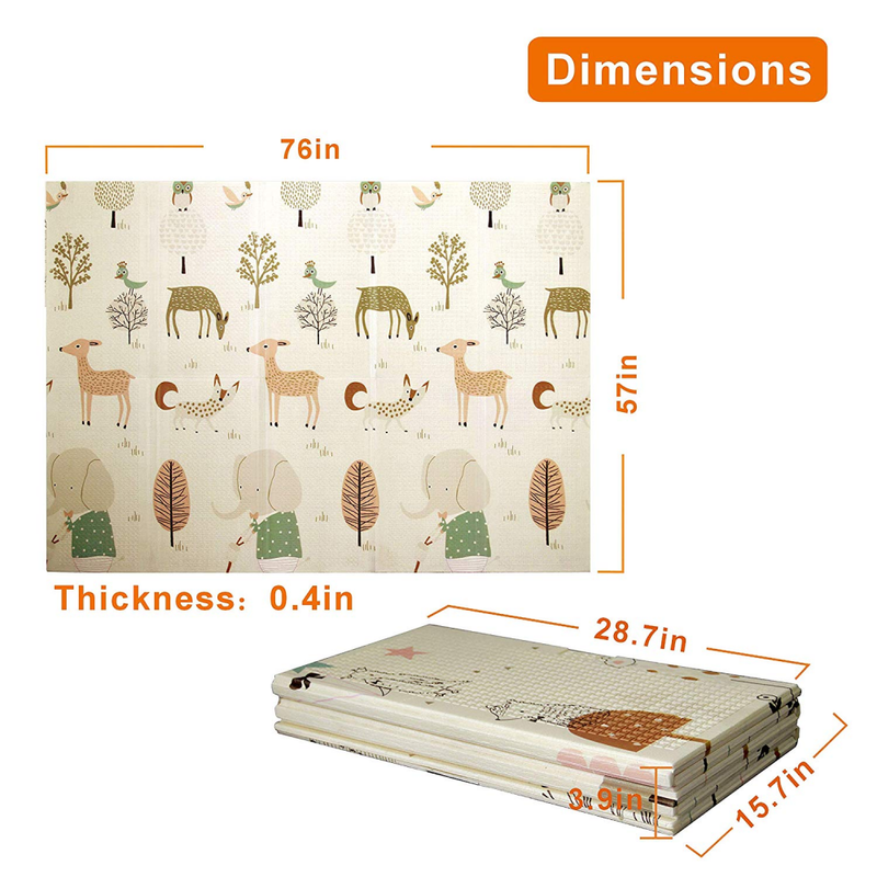 Baby Folding mat Play Extra Large Foam playmat Crawl Reversible Waterproof Porta