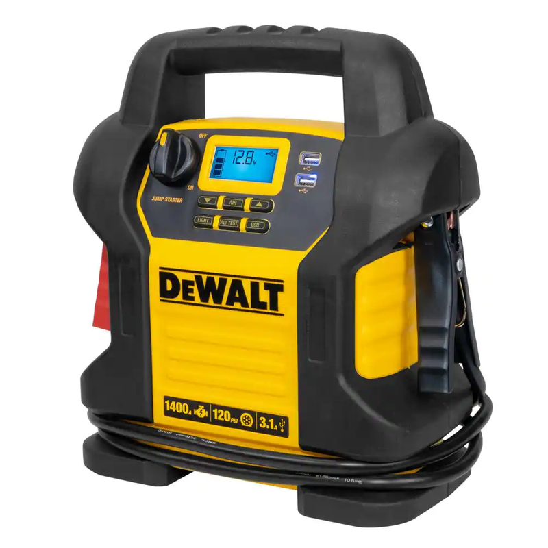 Car Jump Starter Battery Charger Jumper Cables Portable Compressor DEWALT