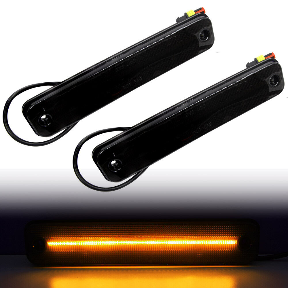 Smoke Lens LED Side Marker Light for 20032009 Hummer H2 Amber/Red