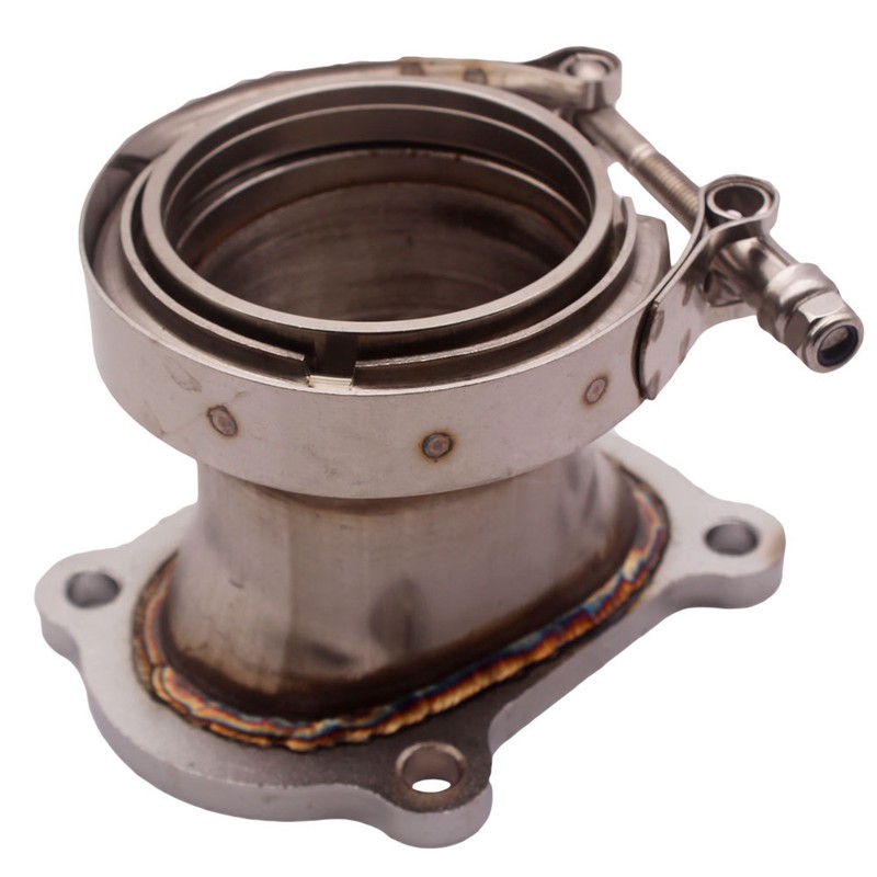 CT26 Downpipe Turbocharger Flange Stainless Steel 4 bolt to 2.5" V band