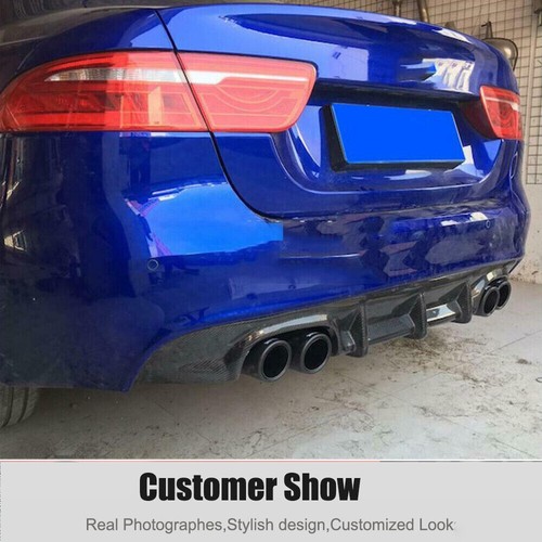 Fit For Jaguar XE Sedan 2015-2017 Carbon Fiber Rear Bumper Diffuser Spoiler Lip