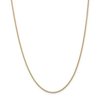 Pre-owned Superdealsforeverything Real 14kt Yellow Gold 26 Inch 1.8mm Forzantine Cable With Lobster Clasp Chain