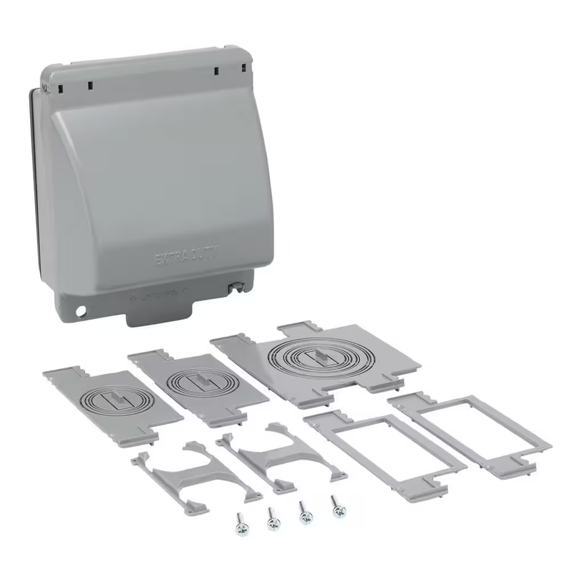 Commercial Electric 2Gang Extra Duty Metallic Weatherproof InUse Outlet Cover