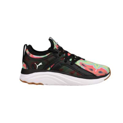 Puma Soft Sophia Aop Молодежные девушки Черные кроссовки Повседневная обувь 37812001