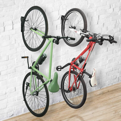 Wallmaster Bike Rack Garage Wall Mount Bicycles 2-Pack Storage System Vertical