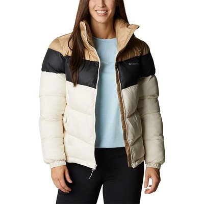 

Columbia Wmns Puffect Куртки с цветными блоками Женские меловые/черные/пляжные пуховики, Белый, Columbia Wmns Puffect Color Blocked Jackets
