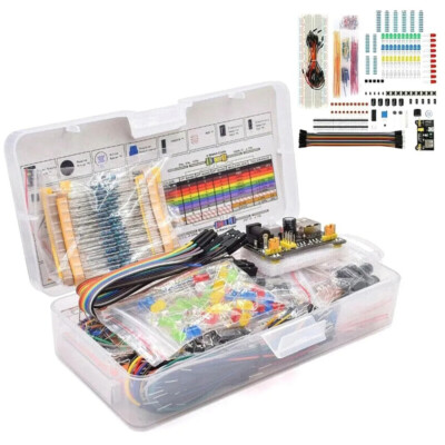 Electronics Component Basic Kit with 830 tie-points Breadboard Resist for UNO R3