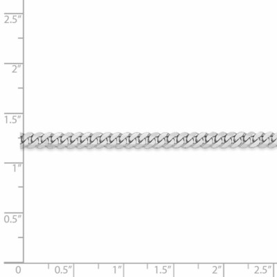 Pre-owned Superdealsforeverything Leslie's Real 14kt White Gold 3.9mm Flat Curb Chain; 8 Inch; Lobster Clasp