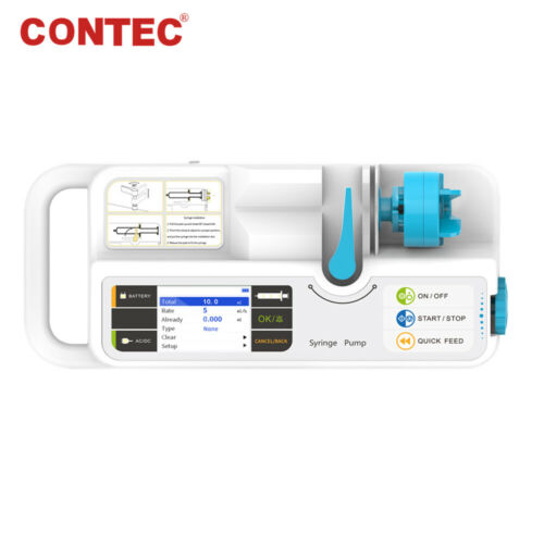 Medical Accurate Syringe Infusion Pump Standard IV Fluid Injection Control Alarm