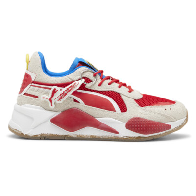 Повседневные мужские кроссовки Puma Sf RsX X Jv на шнуровке бежевого и красного цветов 30781701