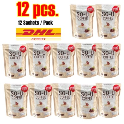 12x New SO U Coffee Speed Up Metabolism No Sugar No Cholesterol Weight Control