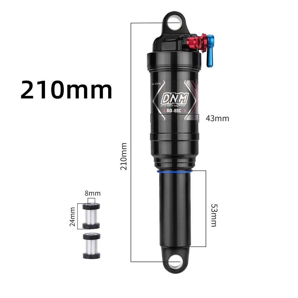 DNM AO-8RC Mountain Bike Air Rear Shock Absorber with Lockout 165/190/200/210mm