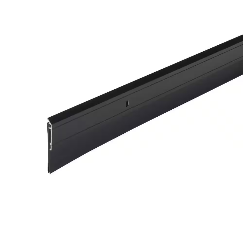 M D Door Sweep 36 in Black Aluminum Vinyl Heavy Duty Draft Stopper Screw On Seal