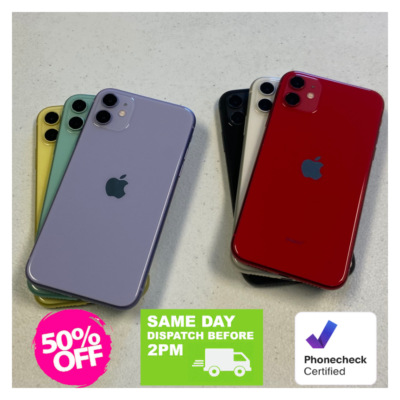 Apple iPhone 11 64GB - Unlocked, Mint Condition, Black/Red