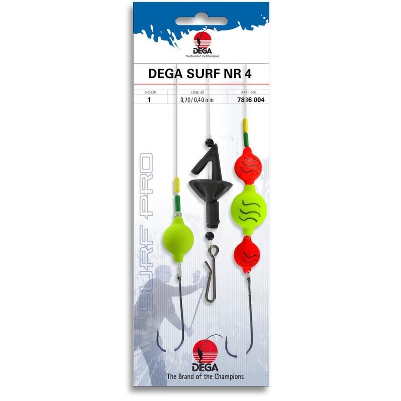 Dega Brandungsvorfach Surf Pro 4-2  Plattfischvorfach Flundervorfach Gr. 1