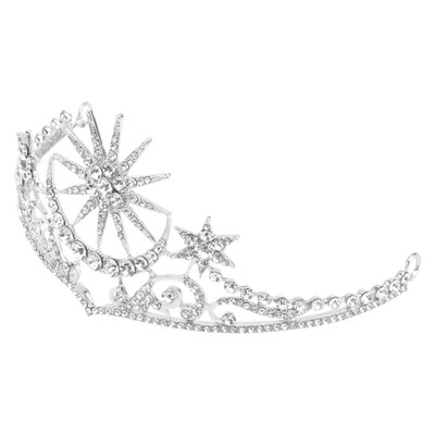  Bridal Tiaras Hair Ties for Women Ladies Accessories Headgear