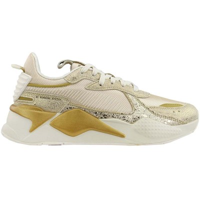 

Puma RsX Winter Glimmer Lace Up Womens Beige, Gold Кроссовки Повседневная обувь 372761, Puma RsX Winter Glimmer Lace Up