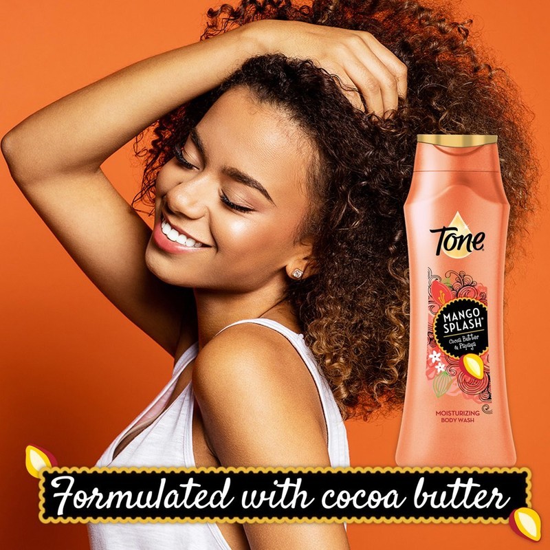 Tone Mango Splash Cocoa Butter & Papaya Moisturizing Body Wash 16 oz *New