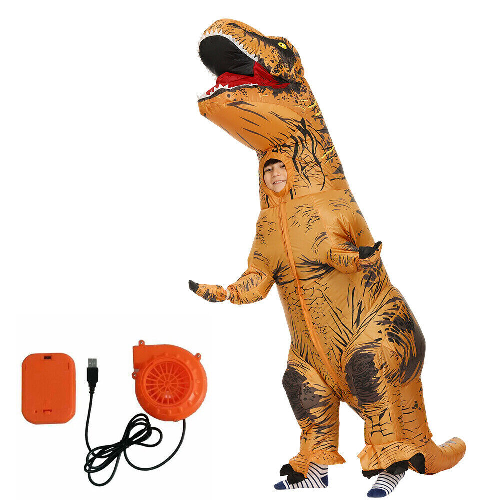 T-REX Dinosaur Inflatable Costume Adult Kid Suit Outfit Cospaly Halloween Xmas