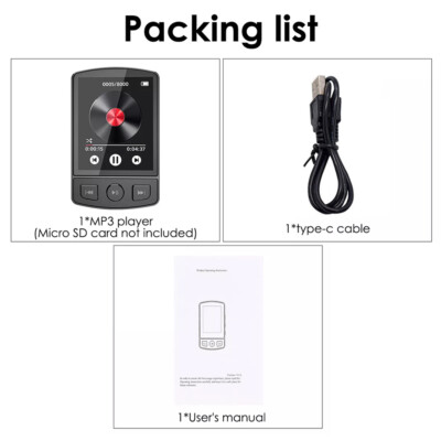 MP3 Player 32GB HiFi Lossless Sound Bluetooth Clip Music Voice Recorder FM Radio