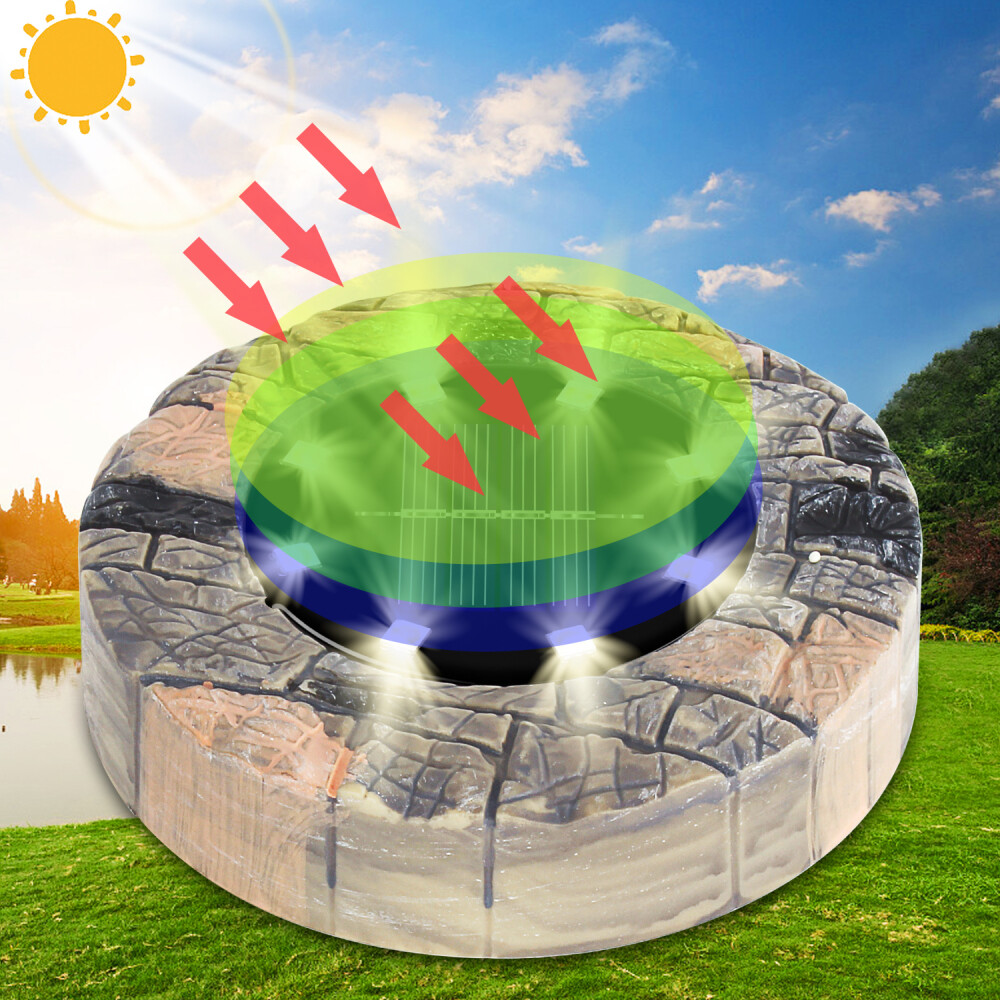 4/8x 8LED Solarlampe Solarleuchte Gartenstrahler Außen-Beleuchtung