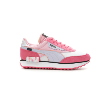 Puma Future Rider Nail Glam На шнуровке Для молодых девушек, белые кроссовки, повседневная обувь 390