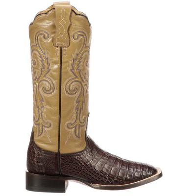 Lucchese Annalyn Crocodile Embroidery Square Toe Cowboy Womens Brown Casual Boo