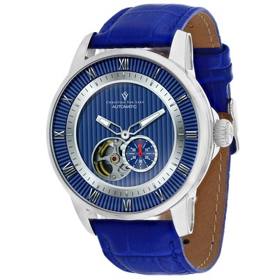 Pre-owned Christian Van Sant Men's Viscay Blue Dial Watch - Cv0553