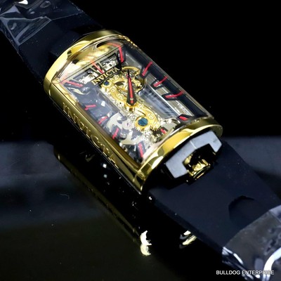 Pre-owned Invicta Vintage Mechanical Skeletonized Ghost Bridge Capsule 29mm Watch