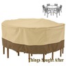 For Large Round Patio Table & Chair Set Outdoor Furniture Picnic Veranda