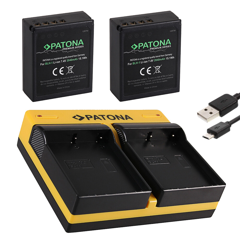 2 x Akku + Dual-Ladegerät für Olympus OM-D E-M1 Mark II, 2 / E-M1X ...