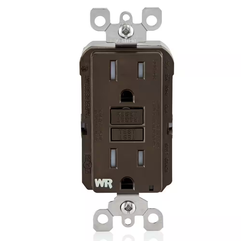 Leviton GFCI Outlet SmartlockPro Self Test Receptacle Ground Fault Wall Outlet